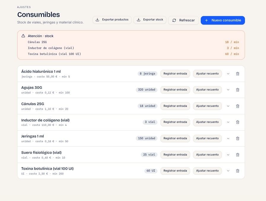 Consumibles y stock en Volvera