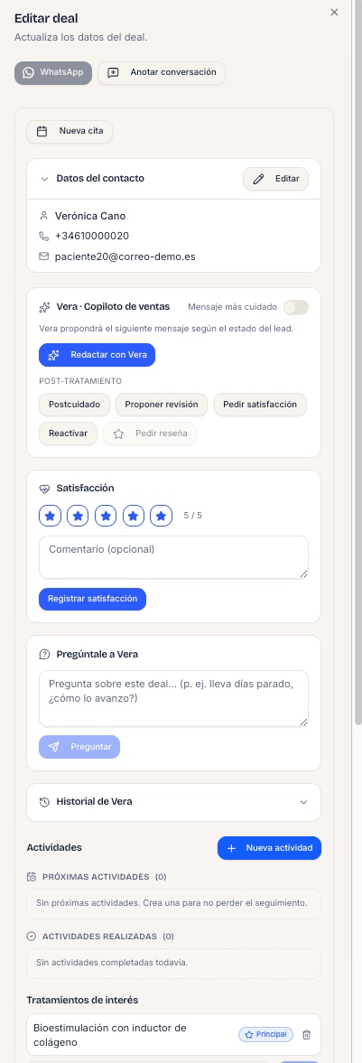 Vera, copiloto de ventas en Volvera